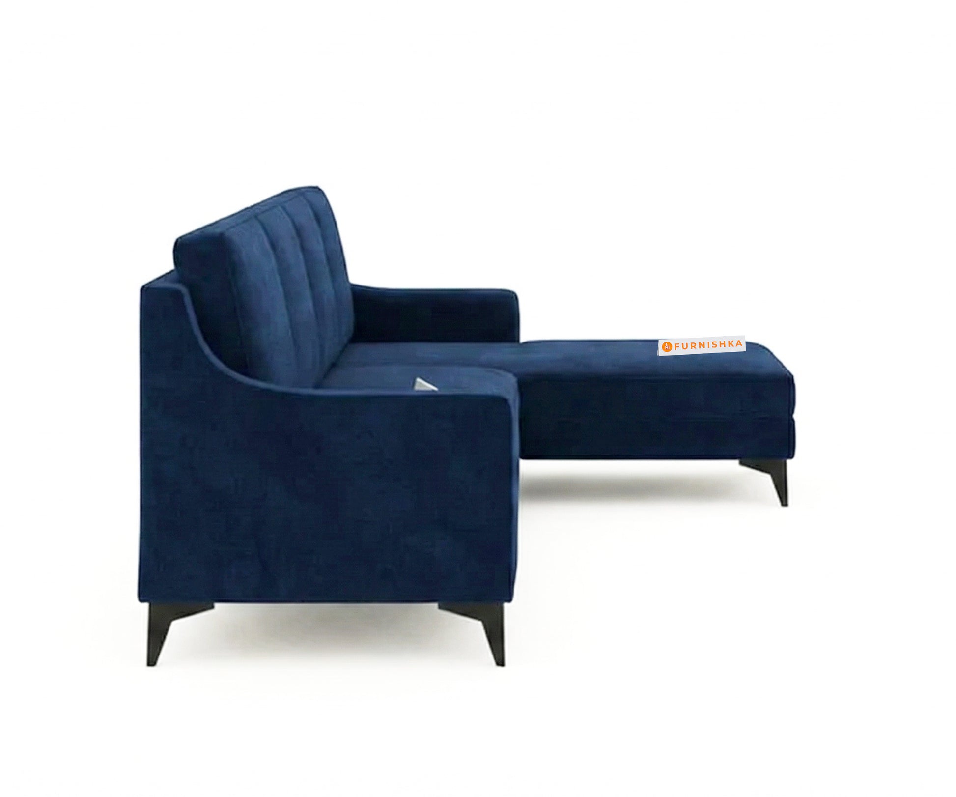 Arrasso 3+RHS Sectional Sofa - Dark Navy Blue - Furnishka 