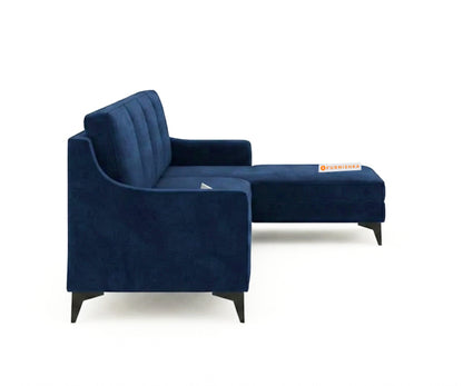 Arrasso 3+RHS Sectional Sofa - Dark Navy Blue - Furnishka 