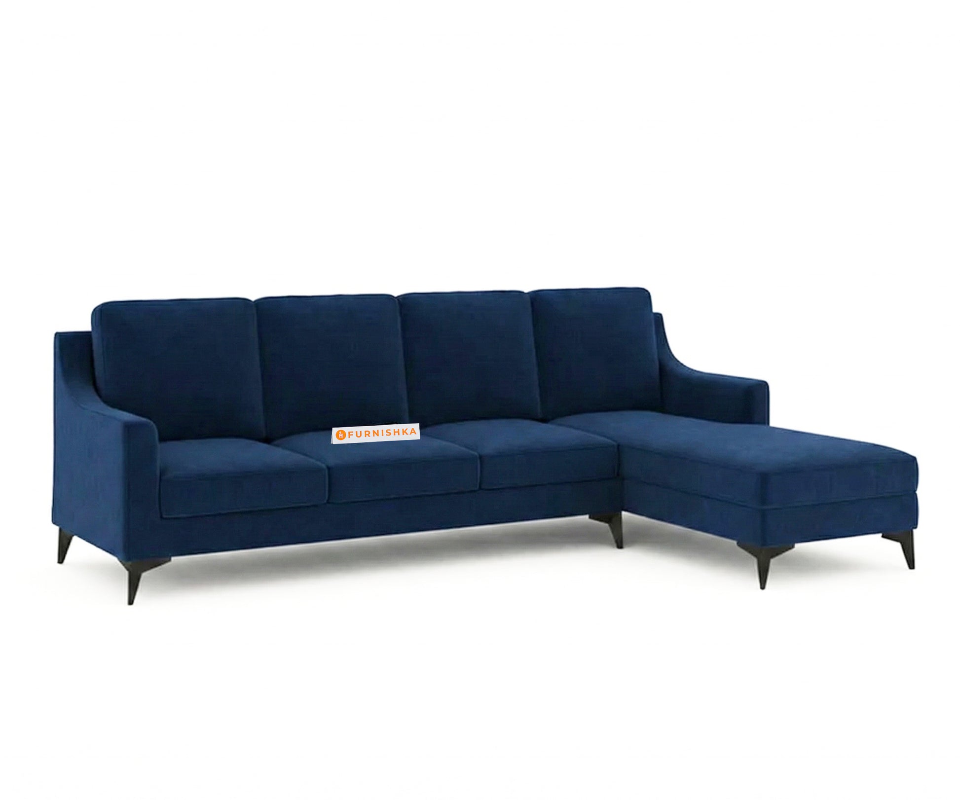 Arrasso 3+RHS Sectional Sofa - Dark Navy Blue - Furnishka 
