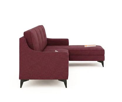 Arrasso 3+RHS Sectional Sofa - Dark Red Wine - Furnishka 