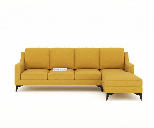 Arrasso 3+RHS Sectional Sofa- Mustard Yellow - Furnishka 
