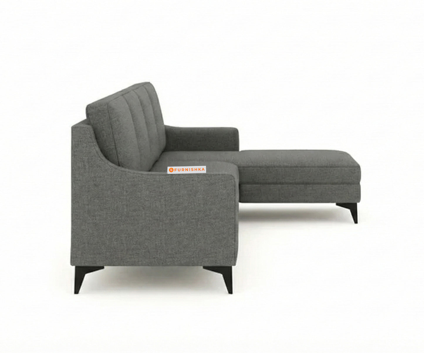 Arrasso 3+RHS Sectional Sofa- Trout- Space Grey - Furnishka 