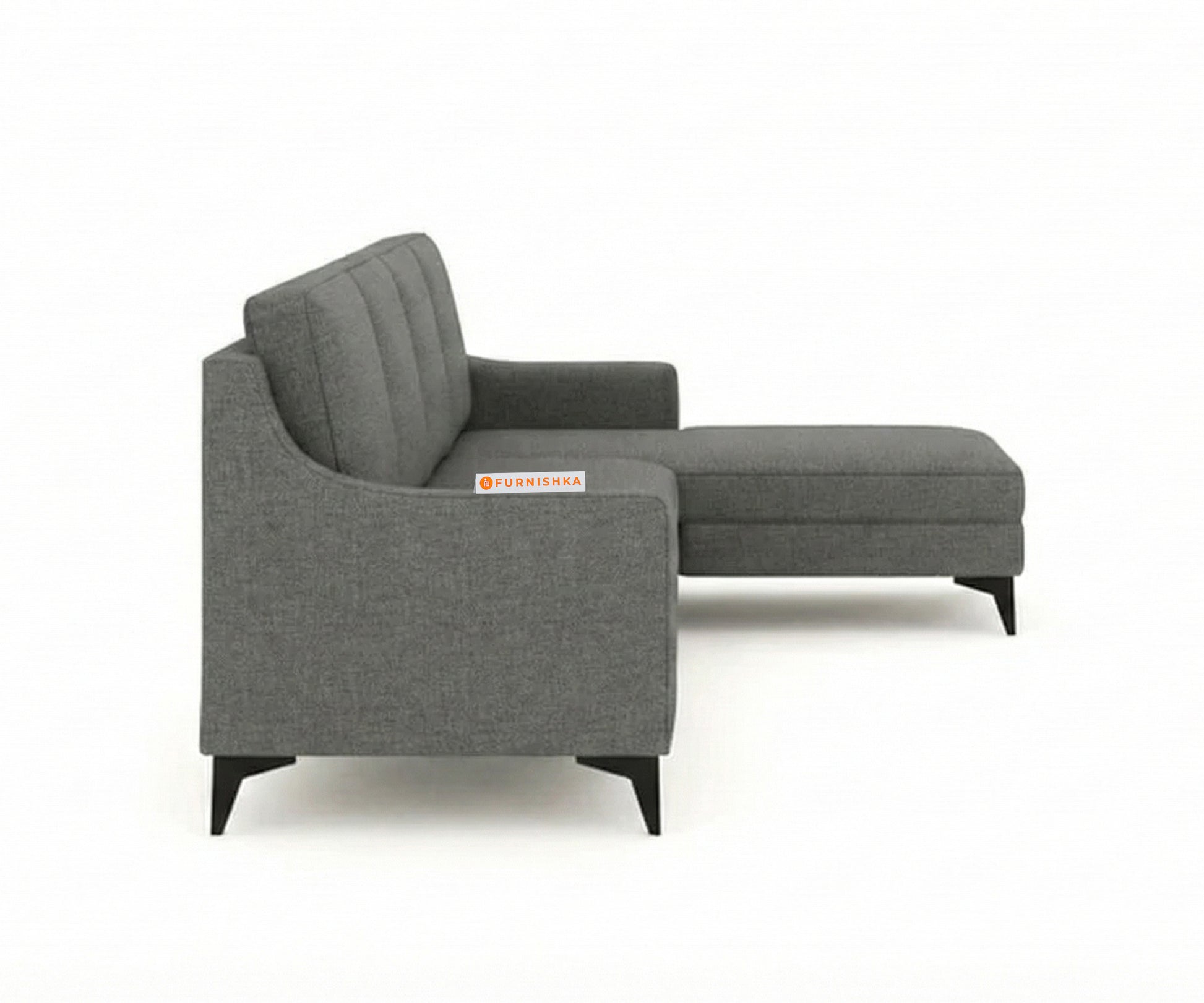 Arrasso 3+RHS Sectional Sofa- Trout- Space Grey - Furnishka 