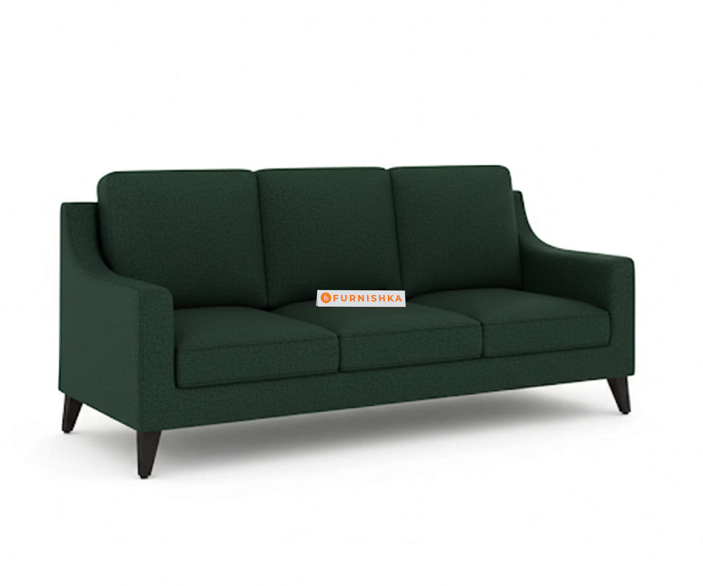 Arrasso 3 Seater Sofa Dark Green Pine - Furnishka 