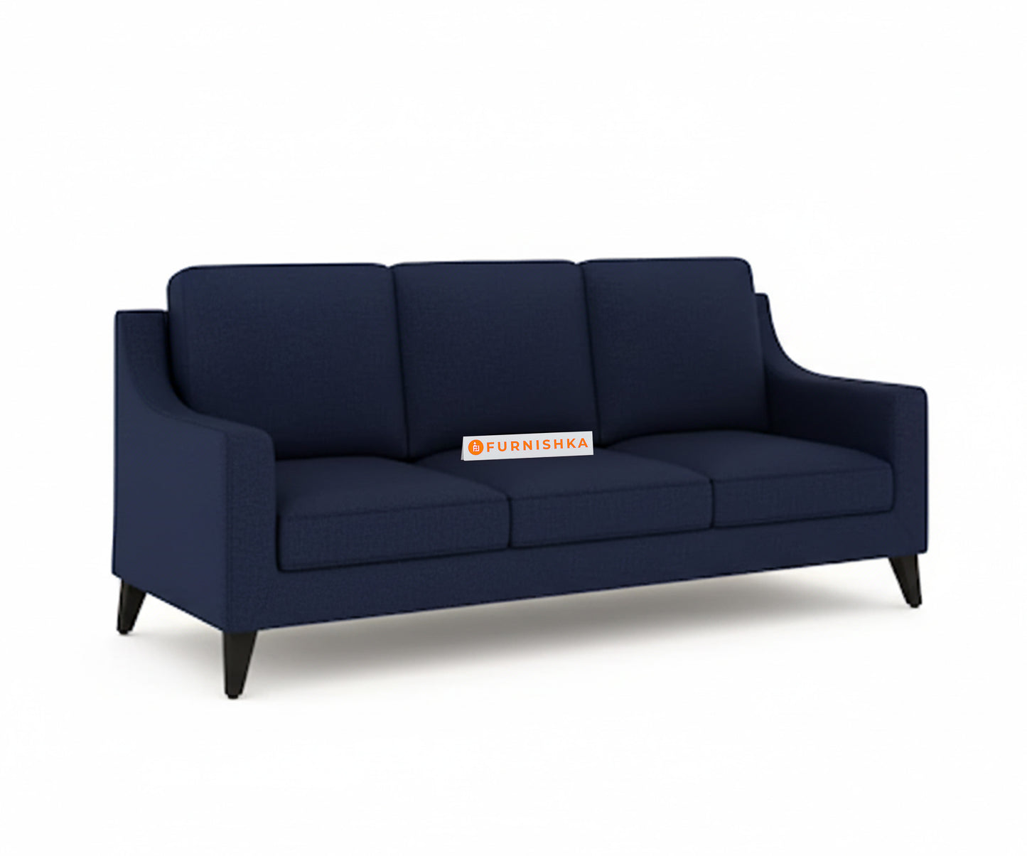 Arrasso 3 Seater Sofa Dark Navy Blue - Furnishka 
