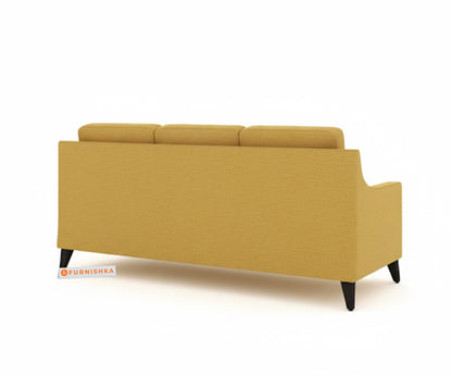 Arrasso 3 Seater Sofa Mustard Yellow - Furnishka 