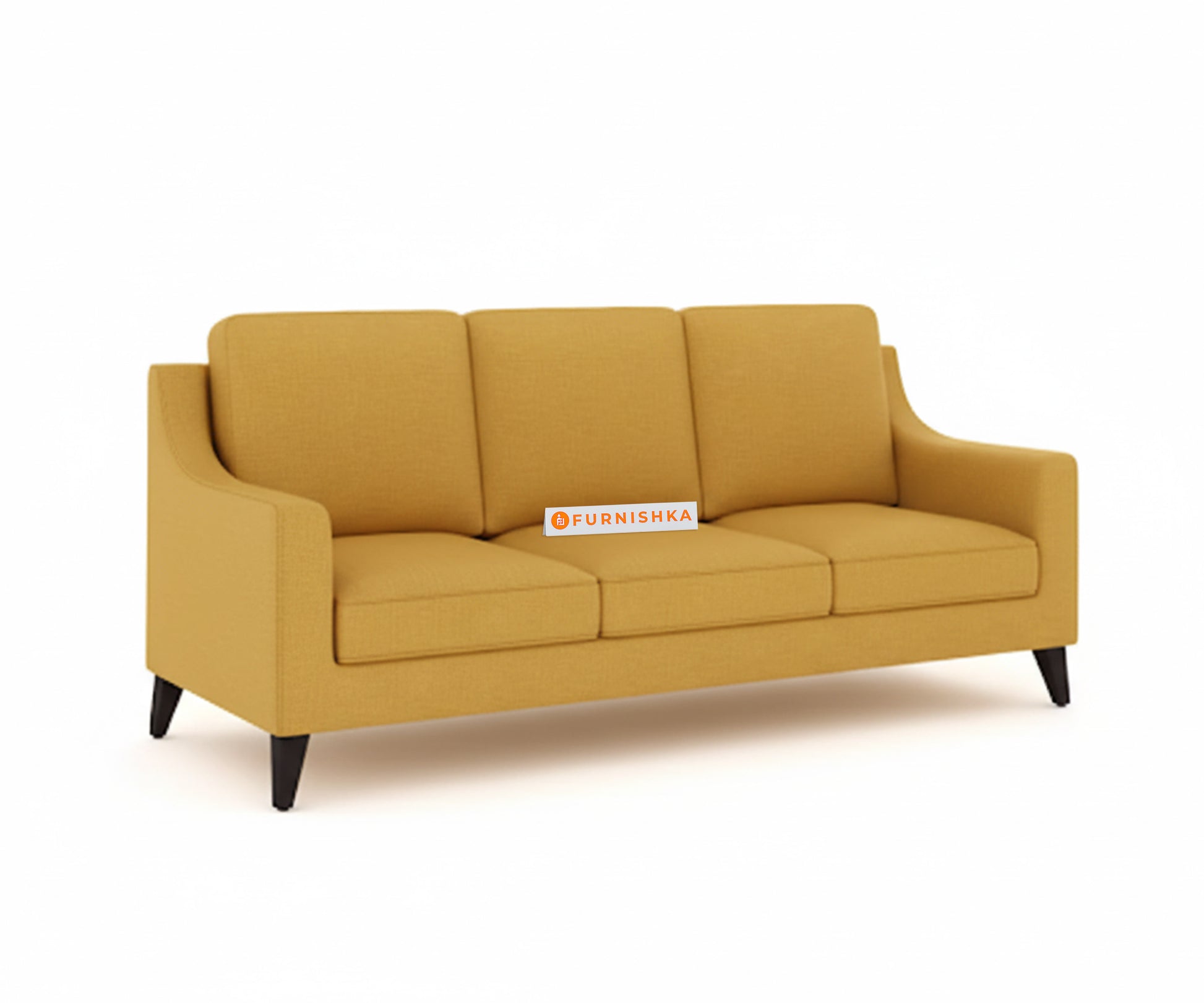 Arrasso 3 Seater Sofa Mustard Yellow - Furnishka 