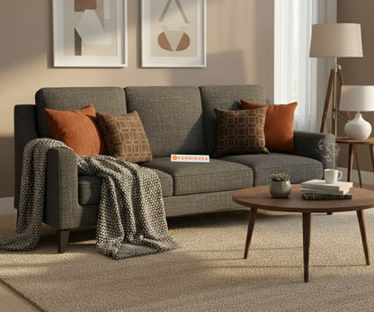 Arrasso 3 Seater Sofa Trout - Space Grey - Furnishka 