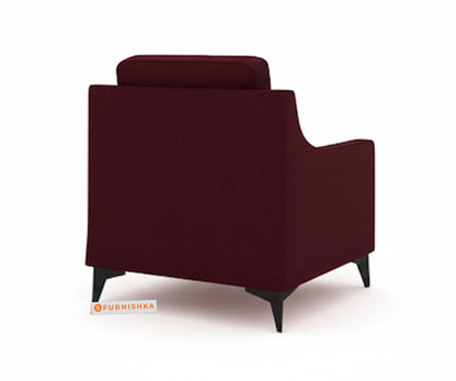Arrasso Sofa 1 Seater Red Wine - Furnishka 