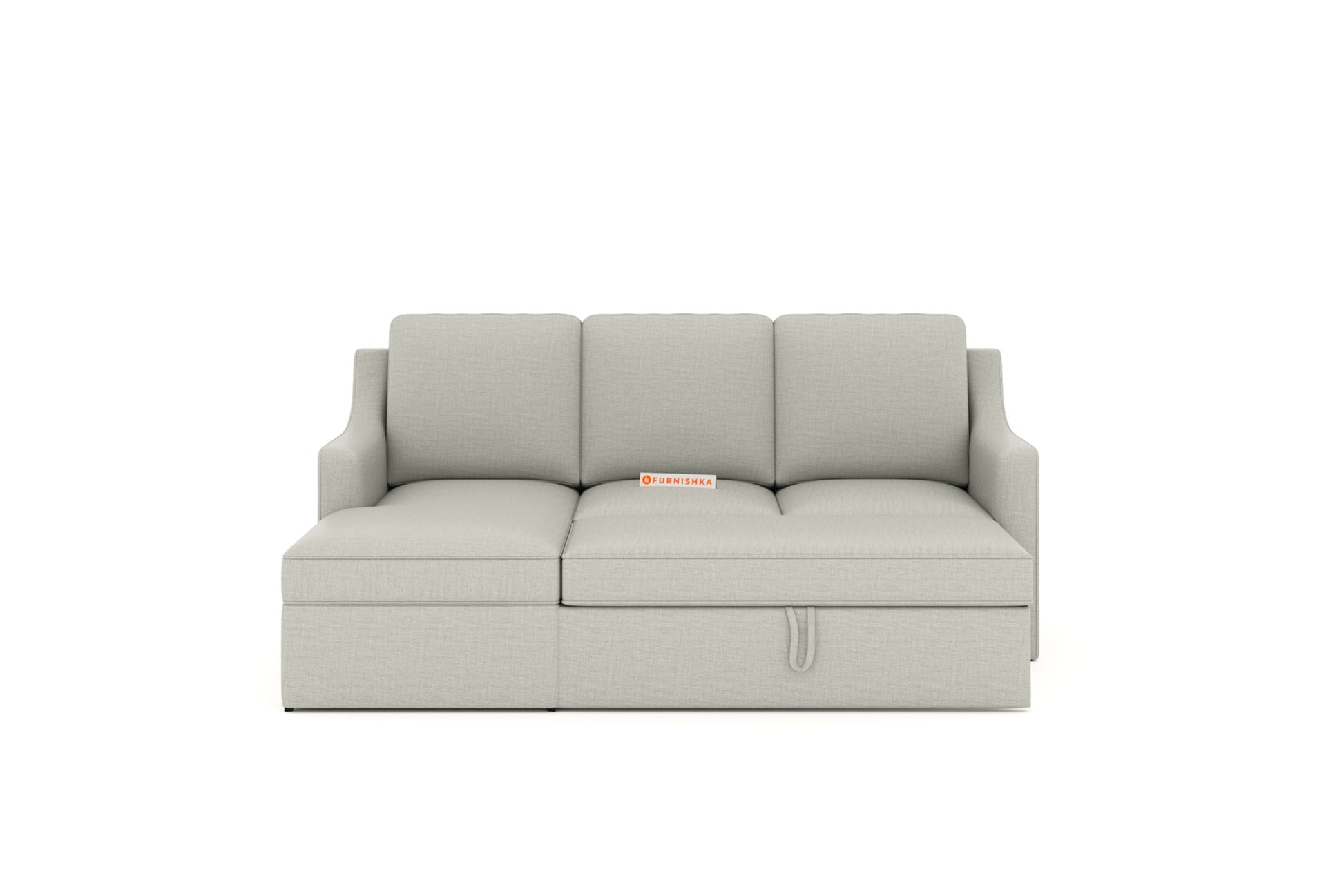 Arrasso Sofa 2+L LHS Sofa cum Bed  -Light Beige - Furnishka 