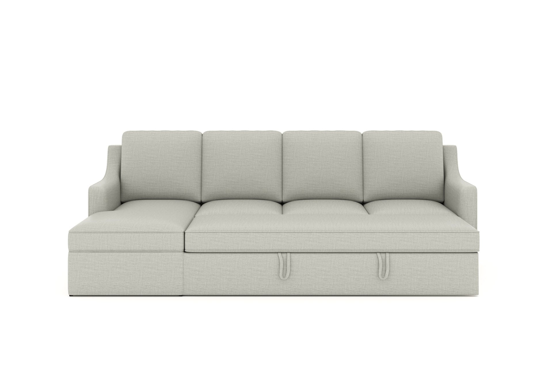 Arrasso Sofa 3+L LHS Sofa cum Bed  - Pull out Type LIght Beige - Furnishka 