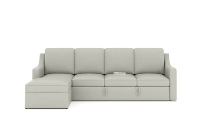 Arrasso Sofa 3+L LHS Sofa cum Bed  - Pull out Type LIght Beige - Furnishka 