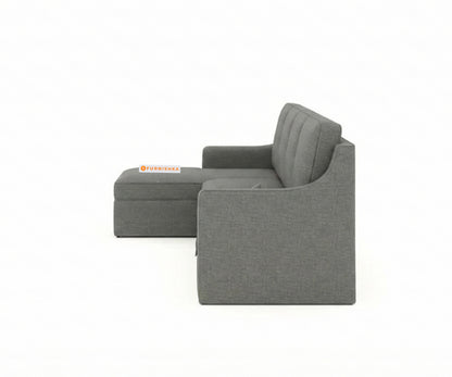 Arrasso Sofa 3+L LHS Sofa cum Bed  - Trout - Space Grey - Furnishka 