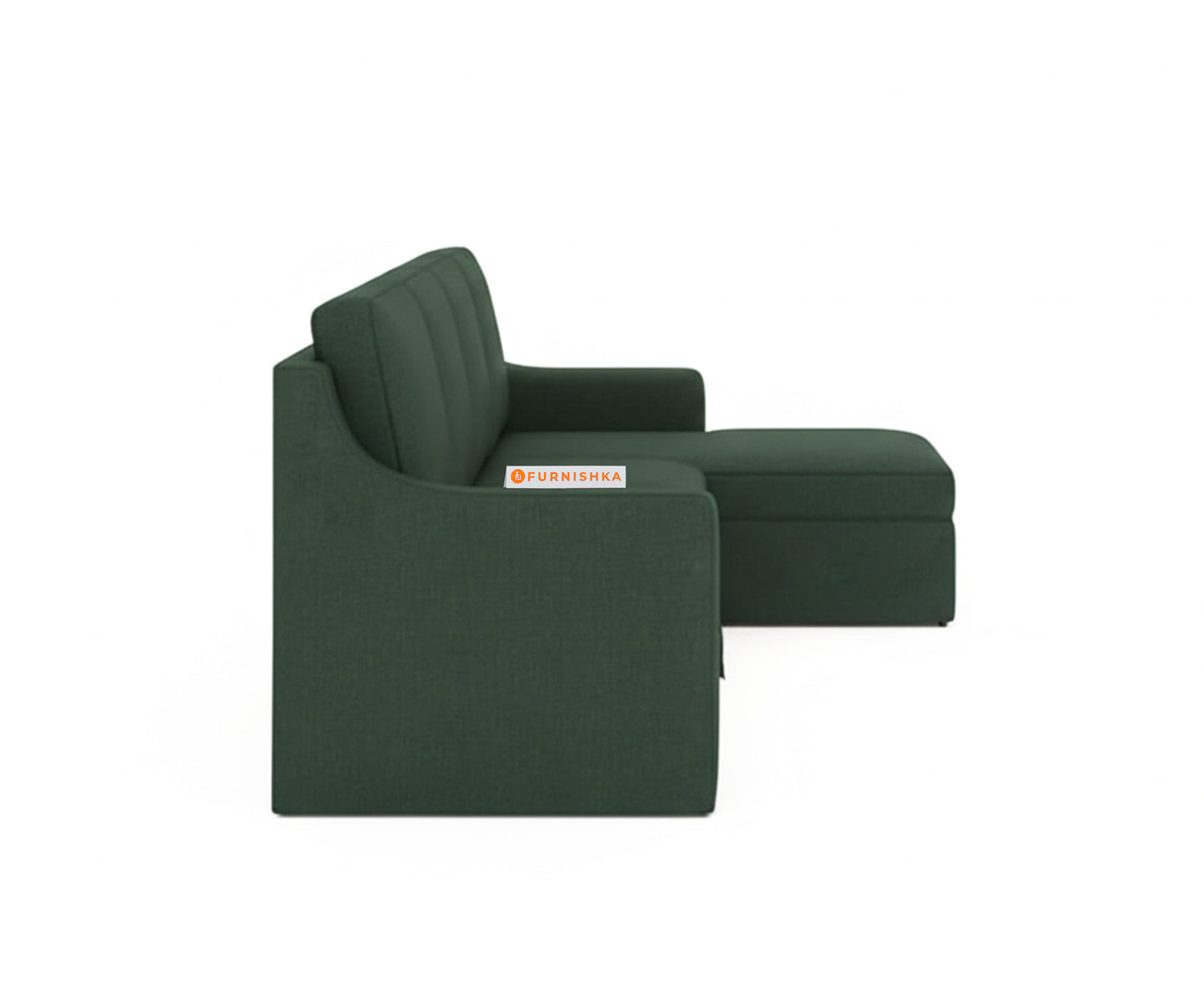 Arrasso Sofa 3+L RHS Sofa cum Bed  - Dark Green Pine - Furnishka 