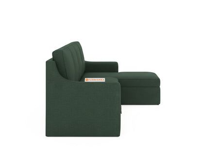 Arrasso Sofa 3+L RHS Sofa cum Bed  - Dark Green Pine - Furnishka 