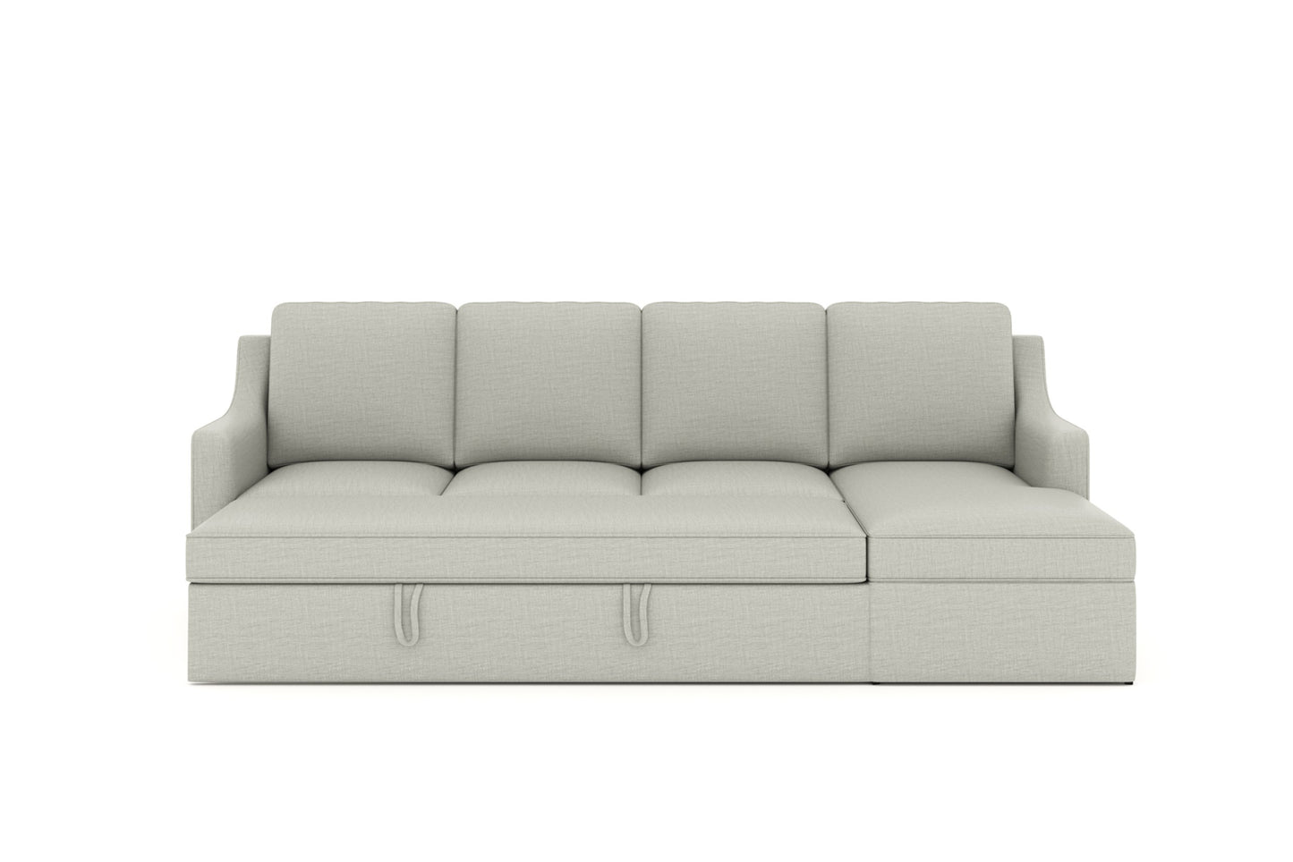 Arrasso Sofa 3+L RHS Sofa cum Bed  - Pull out Type Light Beige - Furnishka 