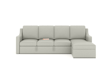 Arrasso Sofa 3+L RHS Sofa cum Bed  - Pull out Type Light Beige - Furnishka 