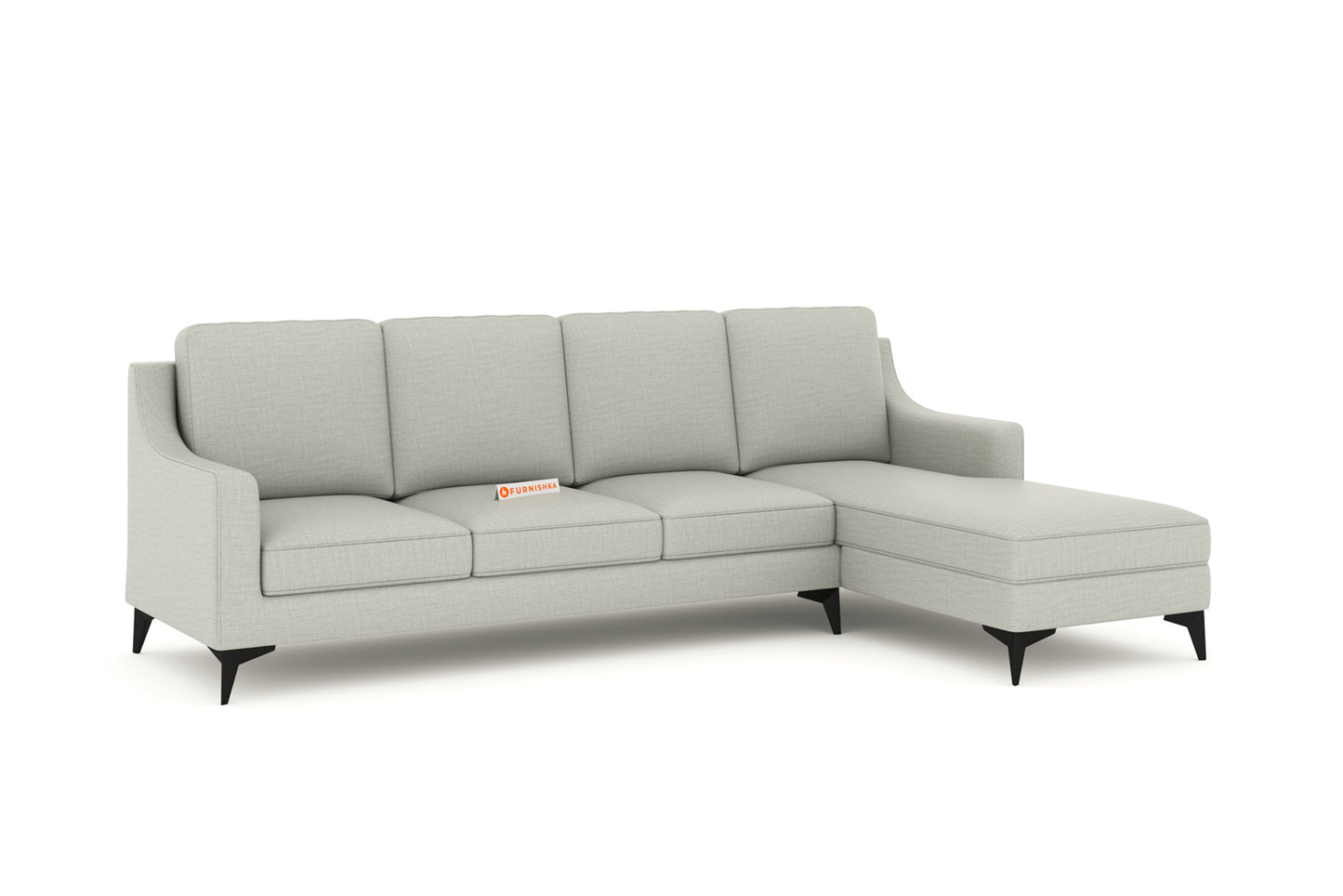 Arrasso Sofa 3+RHS Sectional Sofa - Light Beige - Furnishka 
