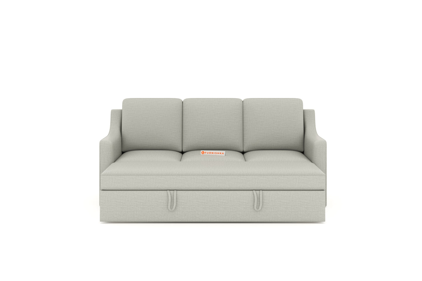 Arrasso Sofa 3 Seater Sofa Cum Bed - Pull out Type - Light Beige - Furnishka 