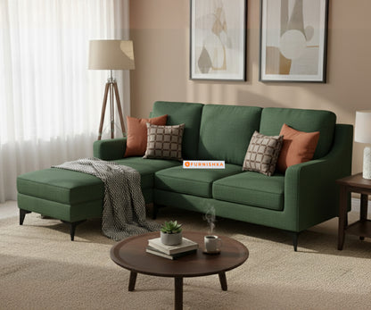 Arrasso 2+Sectional Sofa LHS - Dark Green Pine