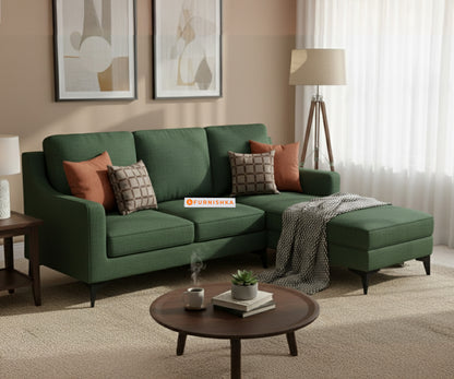 Arrasso 2+Sectional Sofa RHS - Dark Green Pine