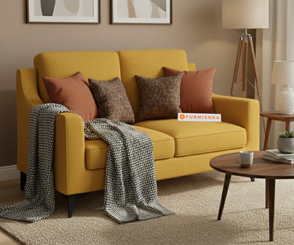 Arrasso 2 seater Sofa Mustard yellow