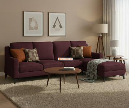Arrasso 3+RHS Sectional Sofa- Dark Red Wine