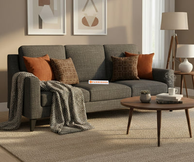 Arrasso 3 Seater Sofa Trout - Space Grey