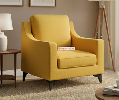 Arrasso Sofa 1 Seater Mustard yellow