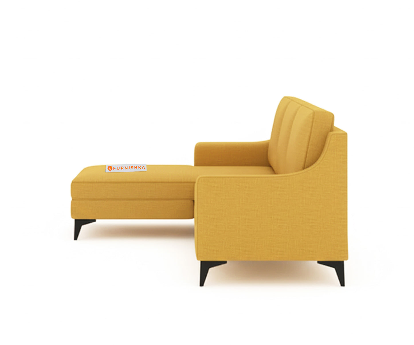 Arrasso 2+LHS Sectional Sofa - Mustard Yellow