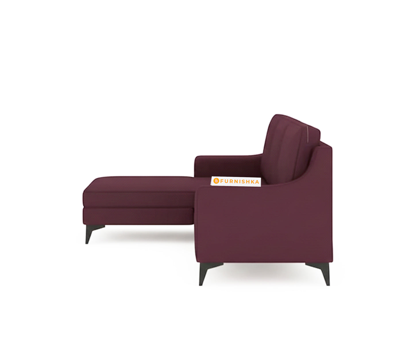 Arrasso 2+LHS Sectional Sofa - Dark Red Wine