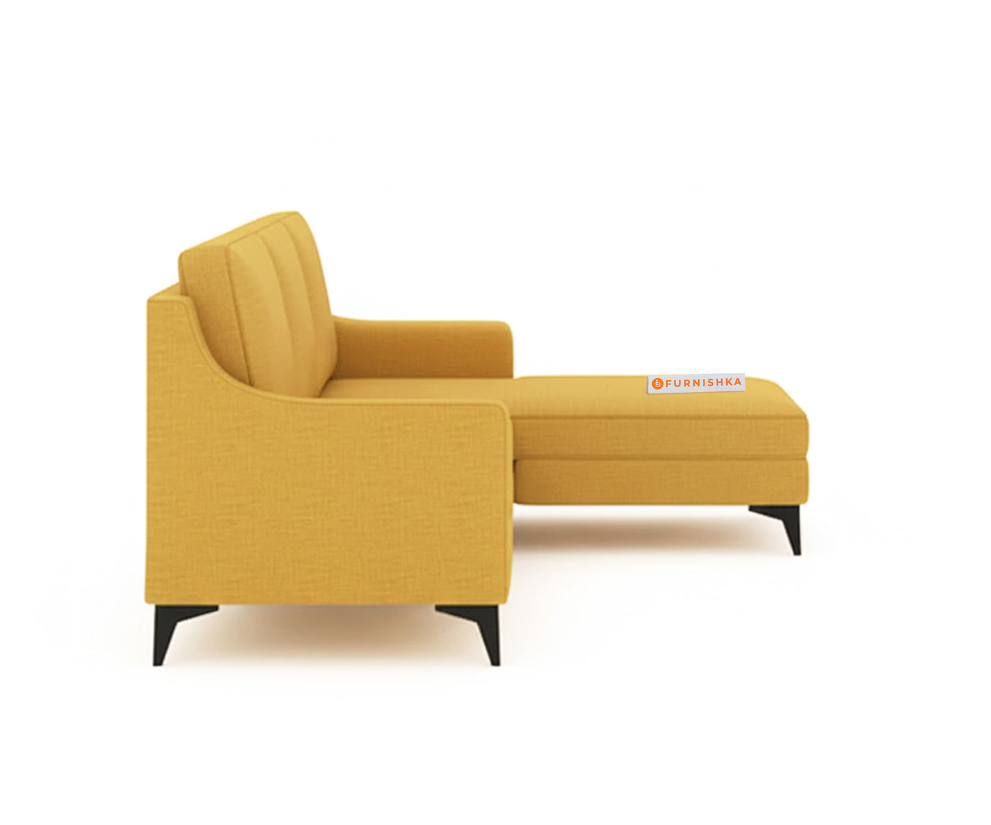 Arrasso 2+Sectional Sofa RHS - Mustard Yellow