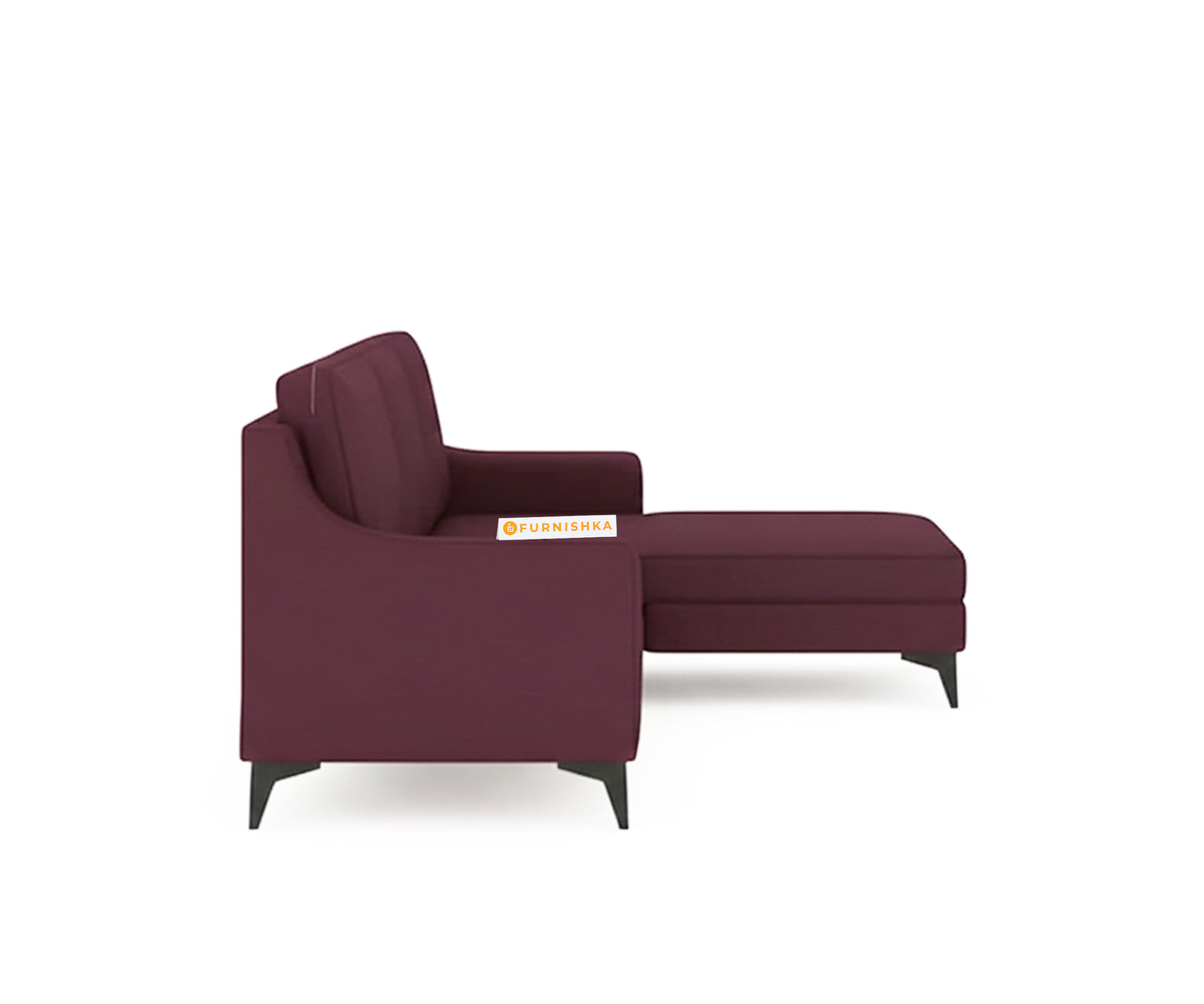 Arrasso 2+Sectional Sofa RHS - Dark Red Wine