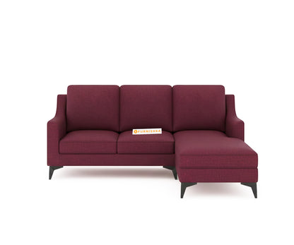 Arrasso 2+Sectional Sofa RHS - Dark Red Wine