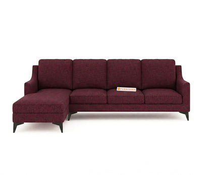 Arrasso 3+LHS Sectional Sofa - Dark Red Wine