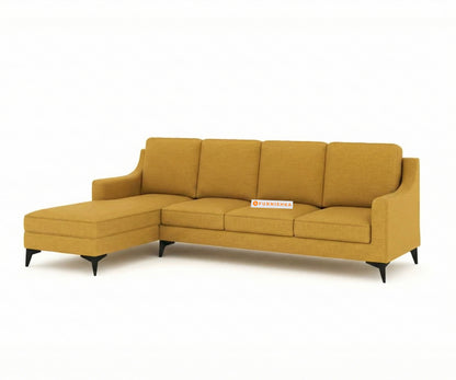 Arrasso 3+LHS Sectional Sofa - Mustard Yellow