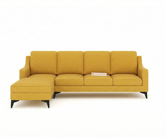 Arrasso 3+LHS Sectional Sofa - Mustard Yellow