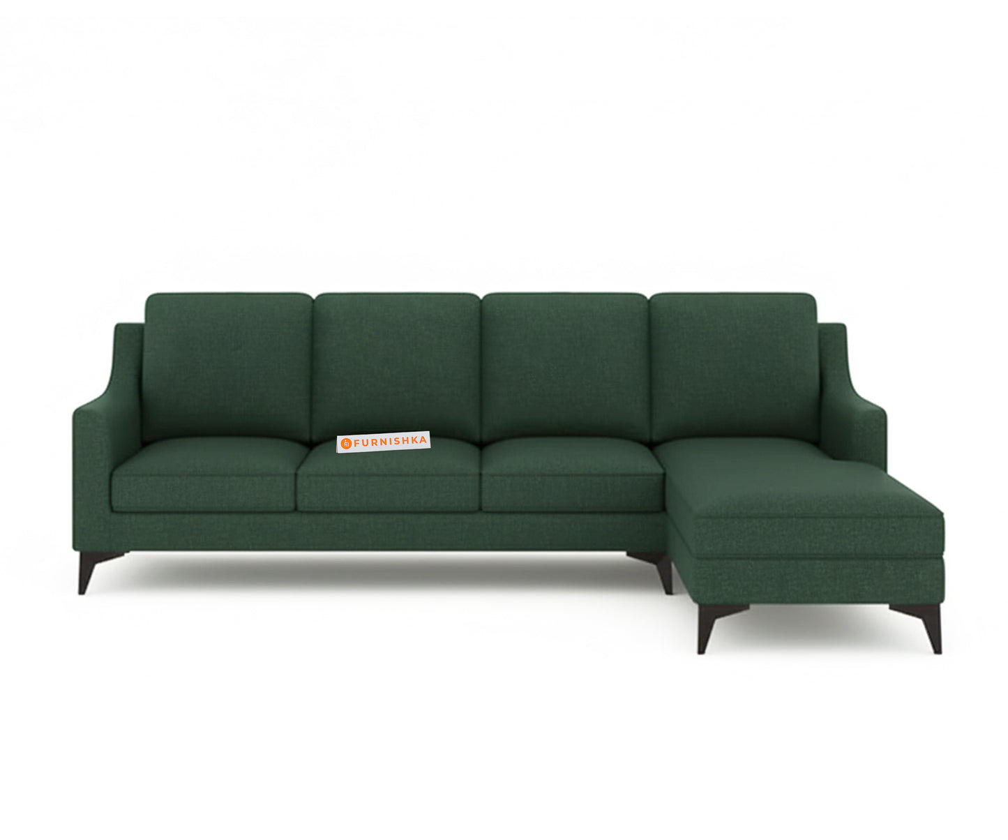 Arrasso 3+ RHS Sectional Sofa- Dark Green Pine