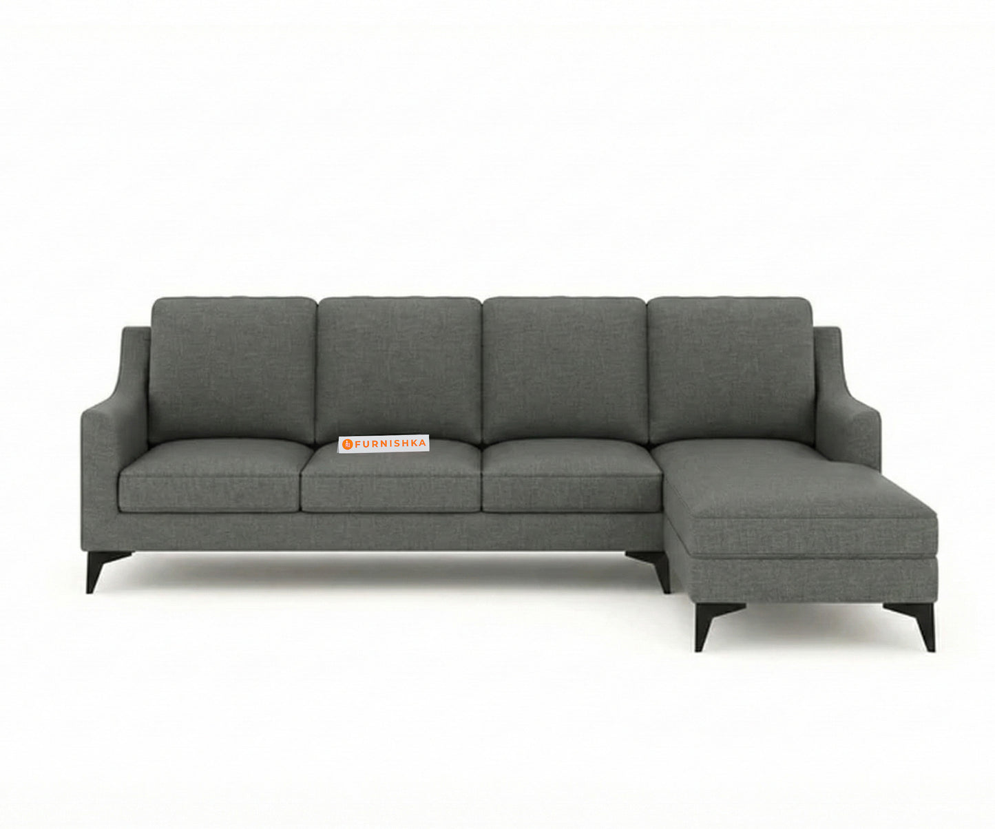 Arrasso 3+RHS Sectional Sofa- Trout- Space Grey