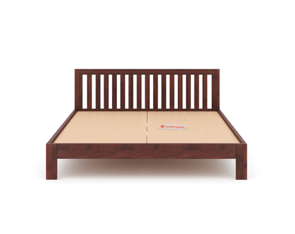 Arya Solid Wood Bed with Non Storage - King Size - Furnishka 