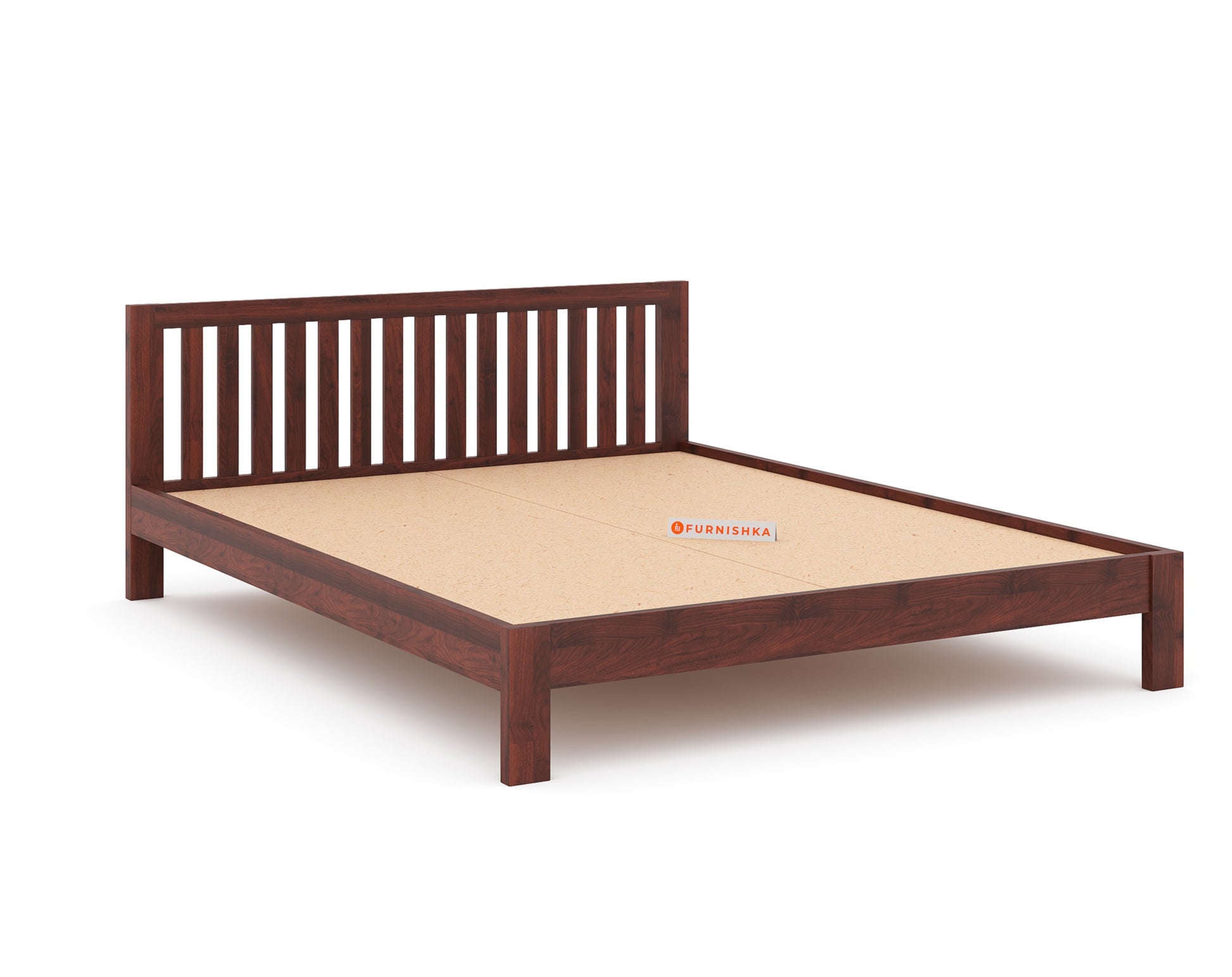 Arya Solid Wood Bed with Non Storage - King Size - Furnishka 
