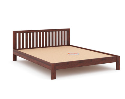 Arya Solid Wood Bed with Non Storage - King Size - Furnishka 