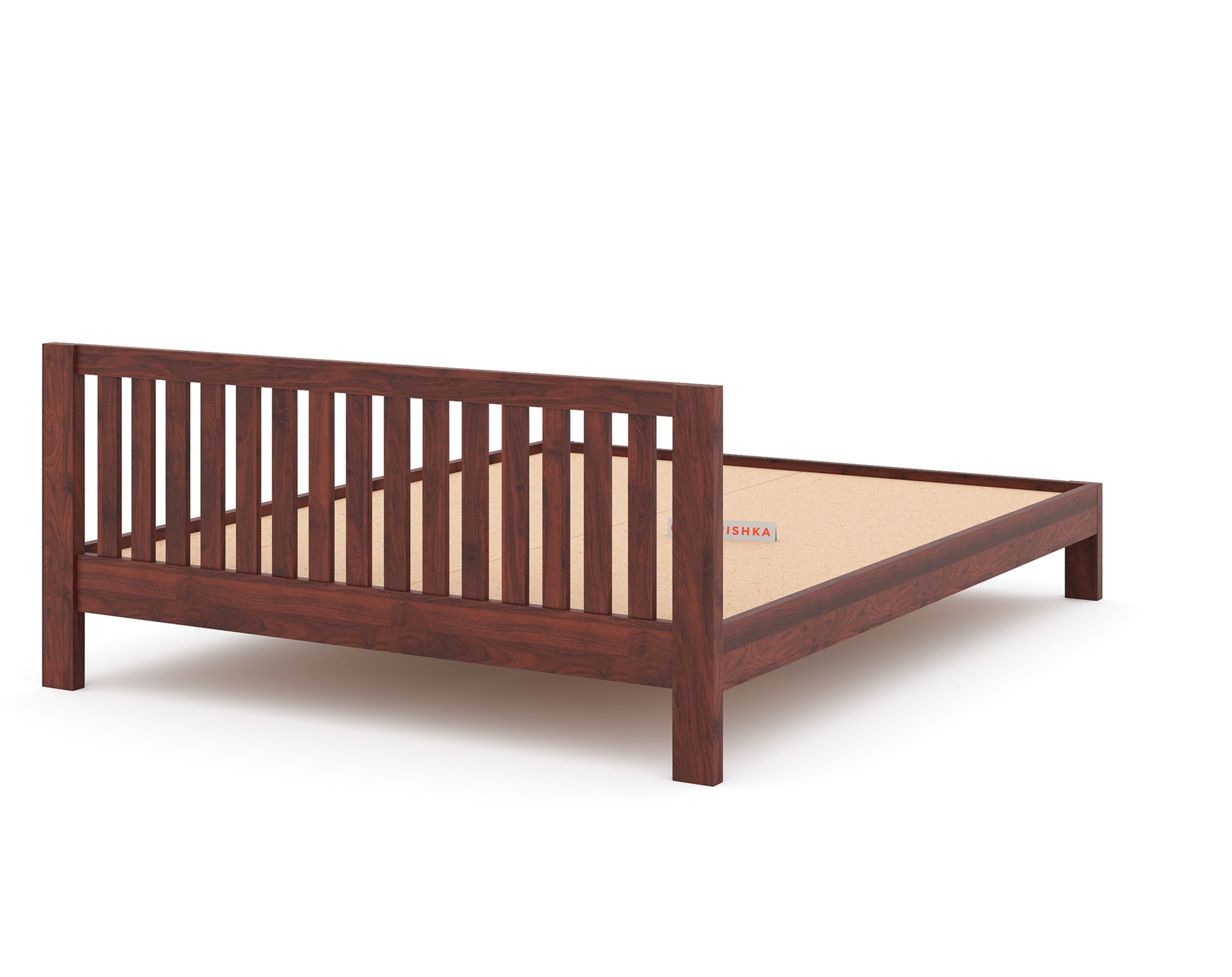 Arya Solid Wood Bed with Non Storage - King Size - Furnishka 