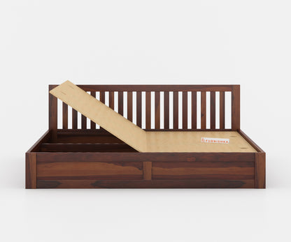 Arya Solid Wood King Bed with Box Storage - Furnishka 