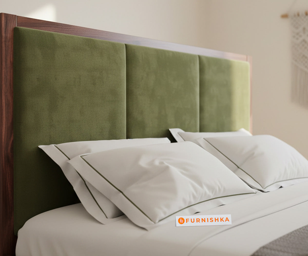 Ashlyn Sheesham Bed Box Storage - King Size Pine Green - Furnishka 