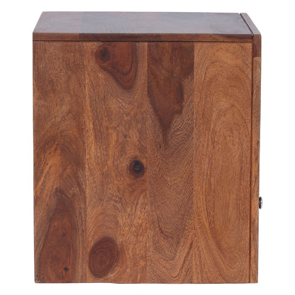 Asiro Sheesham Bedside Table with Single Drawer - Furnishka 