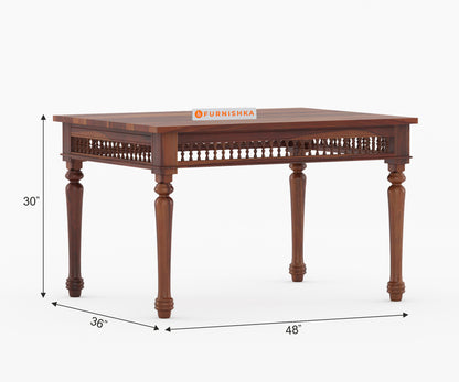 Atlanta 4 Seater Dining Set with Cushion & Chairs - Furnishka 