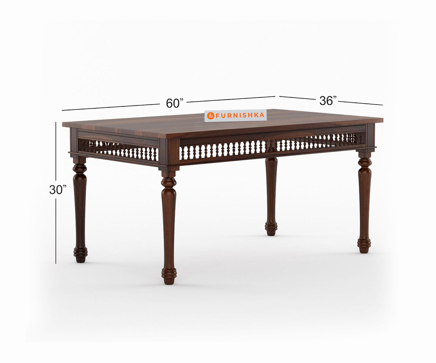 Atlanta 6 Seater Dining Set with Cushion & Chairs - Furnishka 