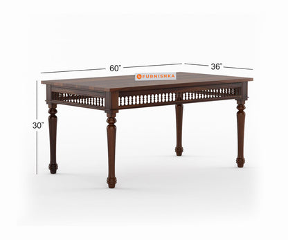 Atlanta 6 Seater Dining Set with Cushion & Chairs - Furnishka 