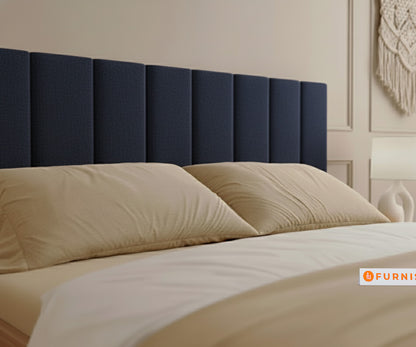 Augustus Real Teak Wood Hydraulic Bed King Size Persian Blue - Furnishka 